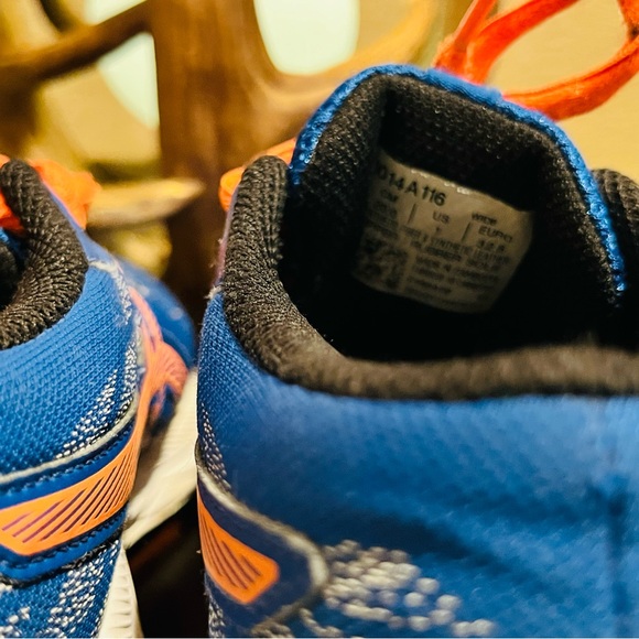Asics Kids Sneakers in Blue and Orange - Picture 6 of 8